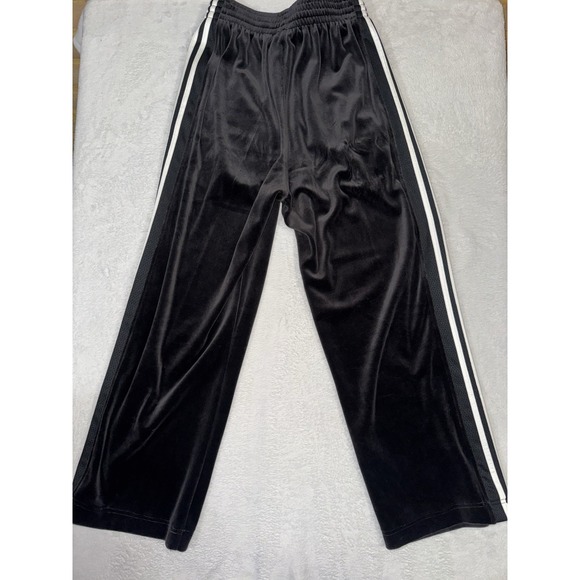 Adidas Velour Kansas Jayhawks KU Men's S Small Black Pants Vintage W/ Pockets - Picture 11 of 15